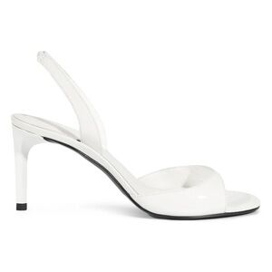 SCHUTZ Scarlett White Patent Leather Slingback Heels